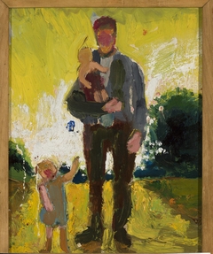 Man with children by Zygmunt Waliszewski