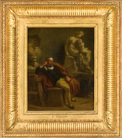 Michel-Ange dans son atelier by Eugène Delacroix