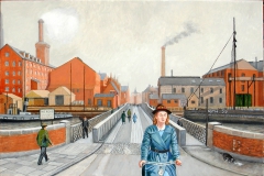 Midwife heading towards the West Marsh circa 1920 by john albert walker