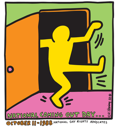 National Coming Out Day by Keith Haring