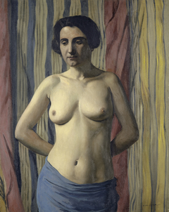 Nu à l'écharpe bleue by Félix Vallotton