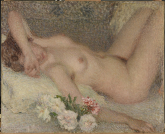 Nu avec fleurs by Ernest Laurent