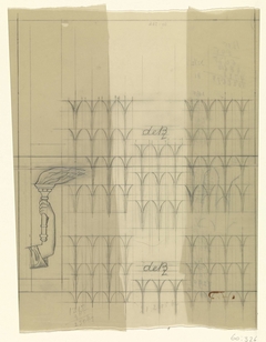 Ontwerpen voor een bankbiljet: hand met een fakkel by Leo Gestel