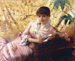 Parisienne Reading by Albert Edelfelt