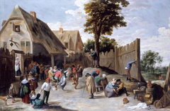 Peasants dancing outside a Tavern by David Teniers the Younger