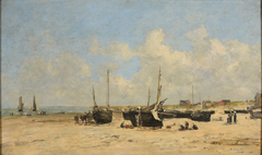 Plage de Berck à marée basse by Eugène Louis Boudin