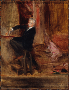 Portrait du peintre Jules Chéret (1836-1933), dans son atelier by Jacques-Émile Blanche