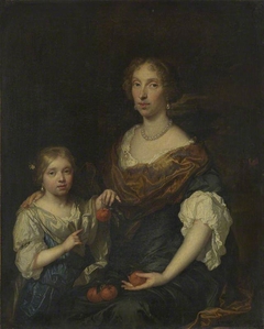 Portrait of a Lady and a Girl by Caspar Netscher