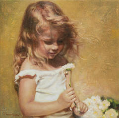 "Portrait of a little girl" by Οδυσσέας Οικονόμου