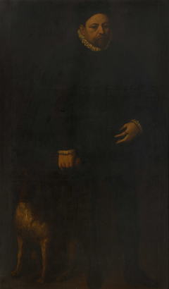 Portrait of a Man with a Spaniel by Anonymous