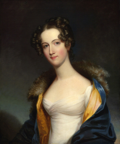 Portrait of a Young Woman in a Fur Trimmed Blue Cape by Jacob Eichholtz