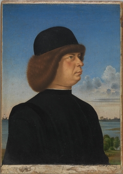 Portrait of Alvise Contarini(?); (verso) A Tethered Roebuck by Jacometto Veneziano