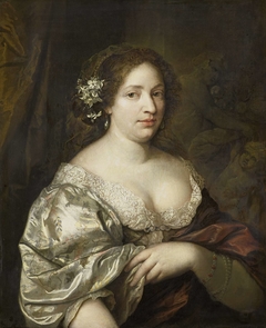 Portrait of Margaretha Godin (d. 1694), wife of the artist by Caspar Netscher