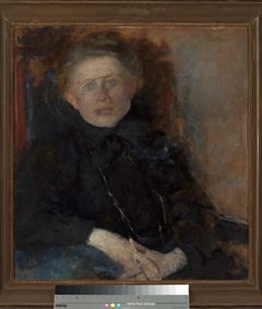 Portrait of painter Anna Saryusz-Zaleska. by Olga Boznańska