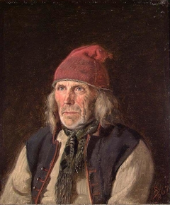 Portrait of the Fisherman Christen Larsen from Vikøy by Adolph Tidemand