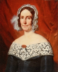 Portret van Alexandra Maria Hoecke (1794 Delft 1874) by Willem Hendrik Schmidt