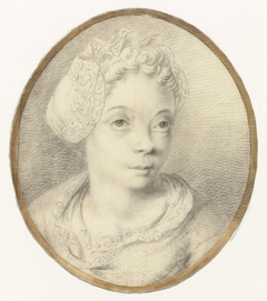 Portret van Anna de Hooghe by Ludolf Bakhuysen