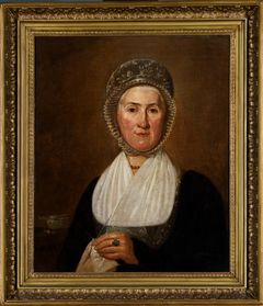 Portret van Sebilla de Haan, echtgenote van M. Schouman by George Adam Schmidt