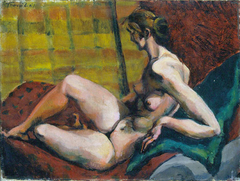 Reclining Female Nude by Lajos Tihanyi