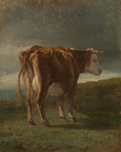 Red-and-white cow by Constant Troyon