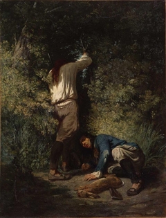 Return from hunting by Évariste Vital Luminais