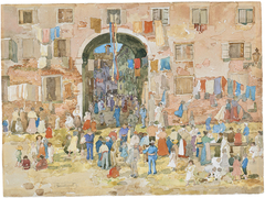 Riva degli Schiavoni, Castello (Venice) by Maurice Prendergast