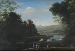 River Landscape with Herdsmen by Claude Lorrain