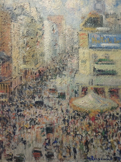 Rue Clignancourt à Paris, le 14 juillet 1926 by Gustave Loiseau