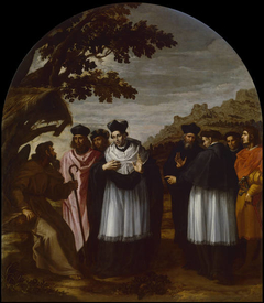 Saint Bruno and his Six Companions Visit a Hermit by Vincenzo Carducci