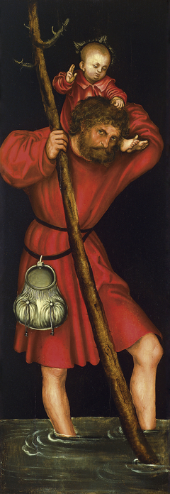 Saint Christopher (exterior left wing) by Lucas Cranach the Elder