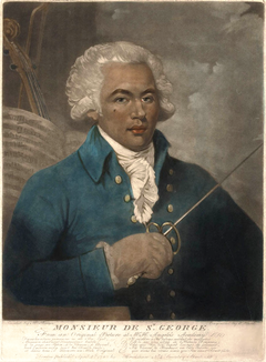 Saint-George (Joseph Bologne de Saint-George) in blue by Mather Brown