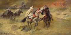 Sandstorm in Biskya by Frederick Arthur Bridgman