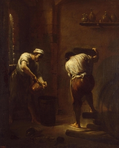 Scene in the Cellar by Giuseppe Crespi