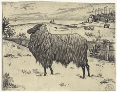 Schaap in een kustlandschap by Richard Roland Holst