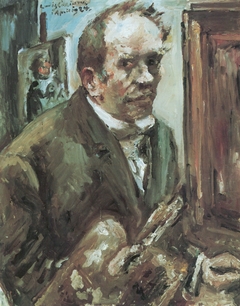 Self-Portrait with Palette by Lovis Corinth