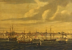 Shipping off Flushing by Netherlandish School