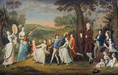 Sir John Halkett of Pitfirrane, 4th Bart (1720 - 1793), Mary Hamilton, Lady Halkett and their Family by David Allan