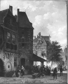 Stadsgezicht by Cornelis Springer