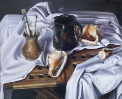 Still Life with Black Pot by Victor Hagea