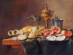 Still life with oysters and fruit by Alexander Coosemans