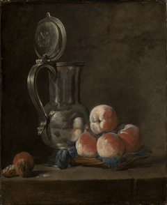 Still Life with Tin Pitcher and Peaches by Jean-Baptiste-Siméon Chardin