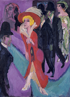 Street With Red Streetwalker by Ernst Ludwig Kirchner