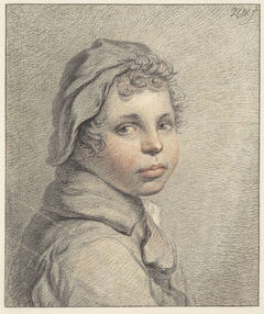 Studiekop van een jongen by Pieter Christoffel Wonder