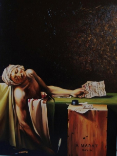 Study of 'Death of Marat' (J.L.David) by George Papadimitriou