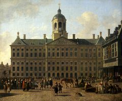 The Amsterdam City Hall on Dam Square by Gerrit Adriaenszoon Berckheyde