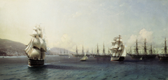 The Black Sea Fleet in Feodosia by Ivan Ayvazovsky