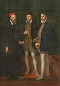 The Brothers de Coligny: Odet (1517-1571), Gaspard II (1519-1572) and François (1512-1569) by Anonymous