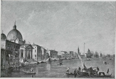 The Canale Grande in Venice, with San Simeone Piccolo by Francesco Guardi