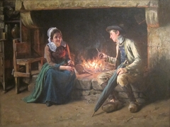 The Chimney Corner by Henry Mosler