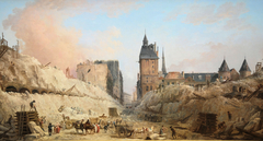 The Demolition of Houses on the Pont au Change by Hubert Robert